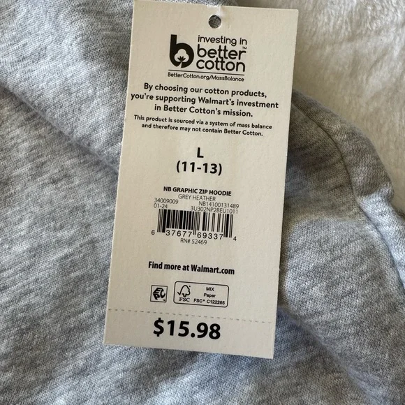 No Boundaries Gray Hoodie with Colorful Design - Picture 5 of 5